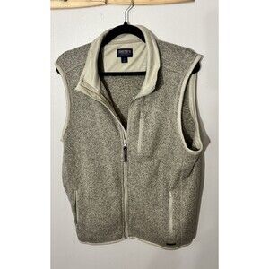 Beige Vest-Mens Large-Smiths Workwear- Zip Up Vest-Thermal/Cotton